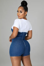 Load image into Gallery viewer, Patchwork Denim Romper
